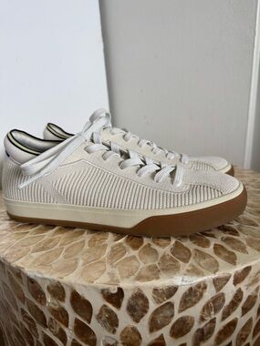 Rothy’s Cream White The Lace Up Low Top Sneakers size 7